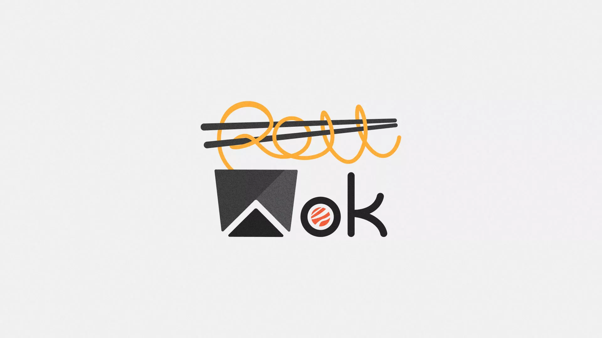Разработка логотипа суши-бара «Roll Wok Club» в Змеиногорске